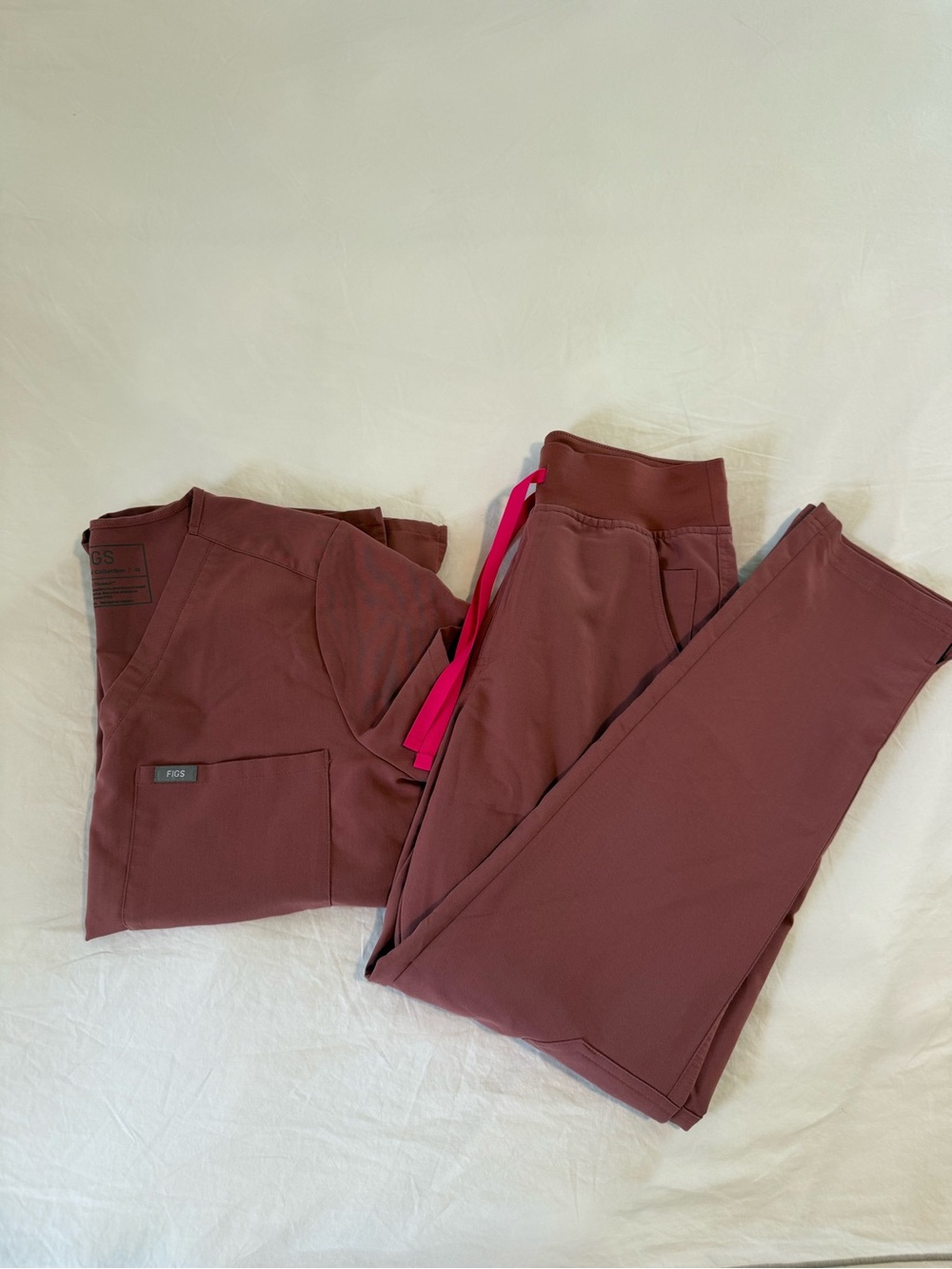 Figs Mauve Scrub Set XS
